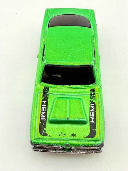 PLYMOUTH HEMI CUDA, Hot Wheels, Resoraki, Die cast E03, Zielony, 1:64 – zdjęcie 6