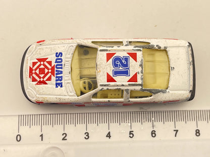 #12 Square Nascar Stock Car Rar, Vintage Unbranded Die cast 8106 Biały 1:64 – zdjęcie 6