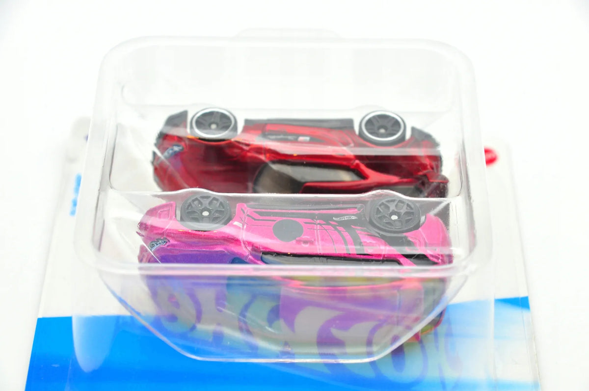 Subaru Wrx Sti & Toyota Supra Hot Wheels 2024 Różowy i Bordowy 1:64 2 Pack – zdjęcie 6