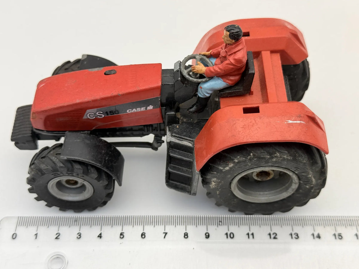 TRAKTOR CS150 CASE Z FIGURKĄ KIEROWCY Chap Mei Czerwony 1:25 – zdjęcie 6