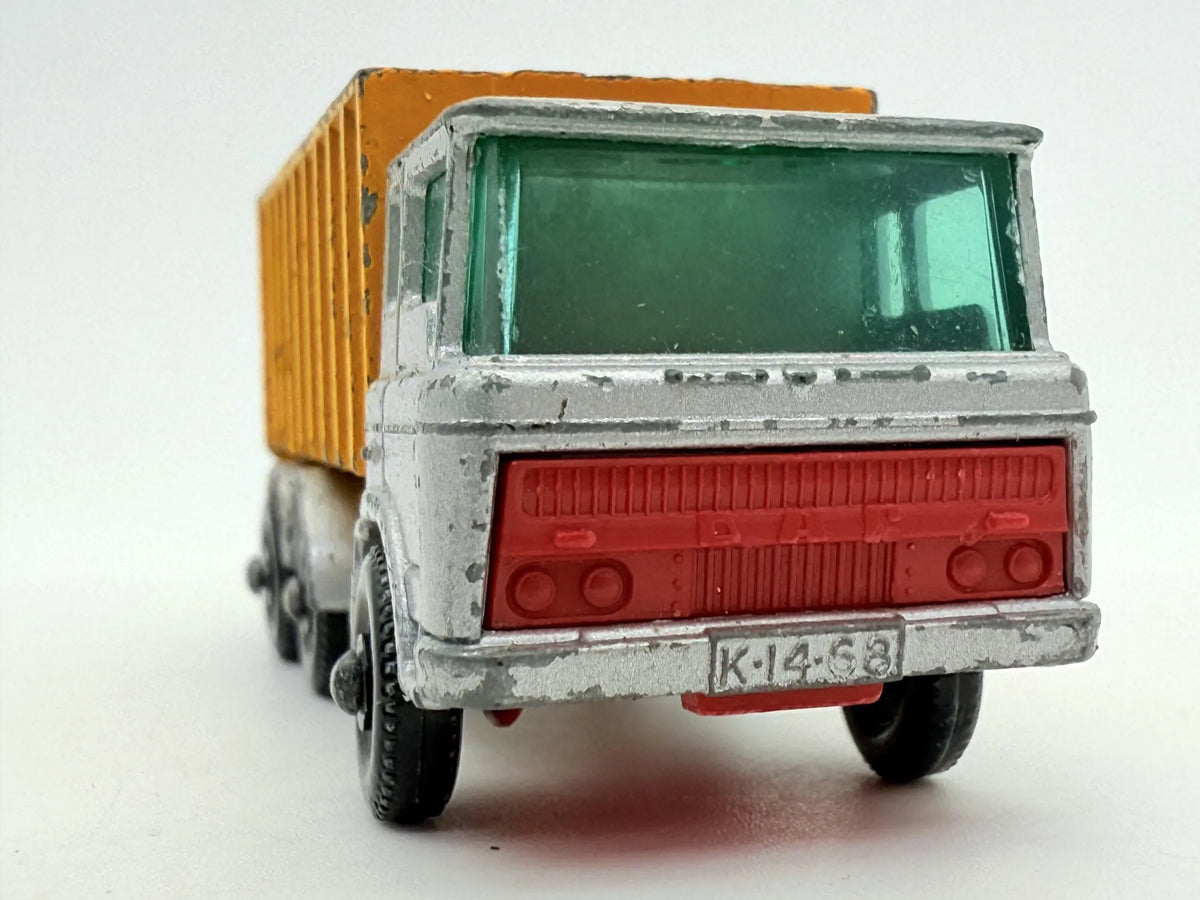 Daf Tipper Container Truck Matchbox Żółty 1:64 Made in England – zdjęcie 6