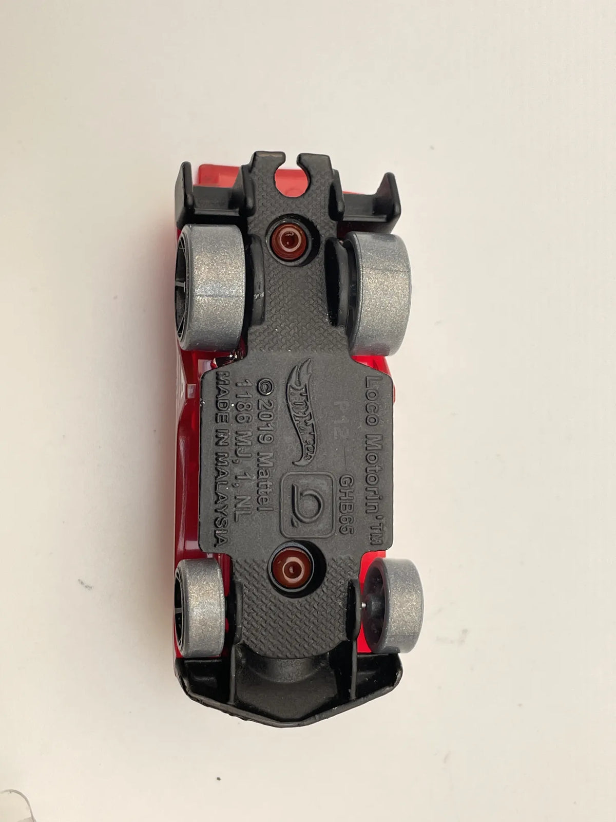 LOCO MOTORIN', Hot Wheels 2019, Resoraki, Die cast Ghb65, Czerwony, 1:64 – zdjęcie 7