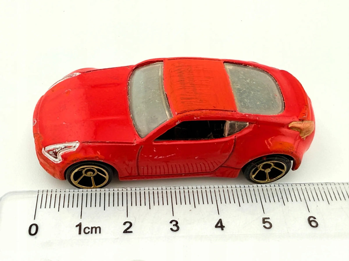NISSAN 370Z, Hot Wheels, Resoraki, Die cast 022, Czerwony, 1:64 – zdjęcie 7