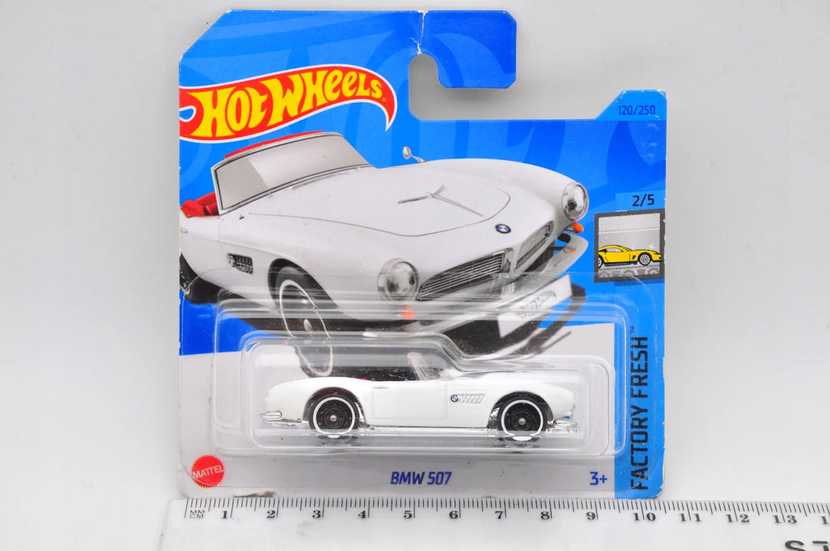 BMW 507, Hot Wheels, Resoraki, Die cast Hkg30-M521, Biały, 1:64 – zdjęcie 7