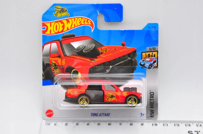 Time Attaxi Hot Wheels 2023 Czerwony 1:64 – zdjęcie 7