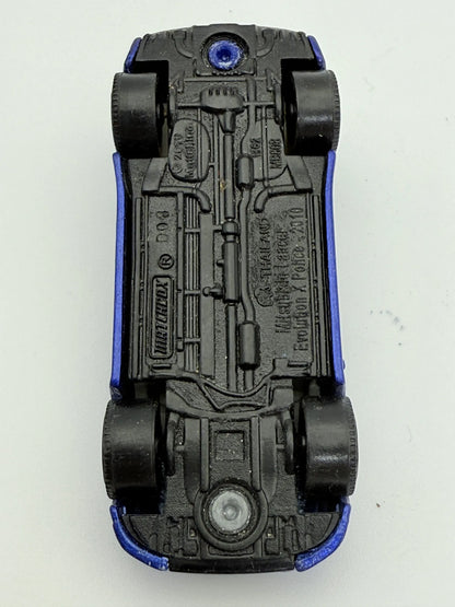 Mitsubishi Lancer Evolution X Police 2010, Matchbox, Resoraki Die cast 1:64 – zdjęcie 7