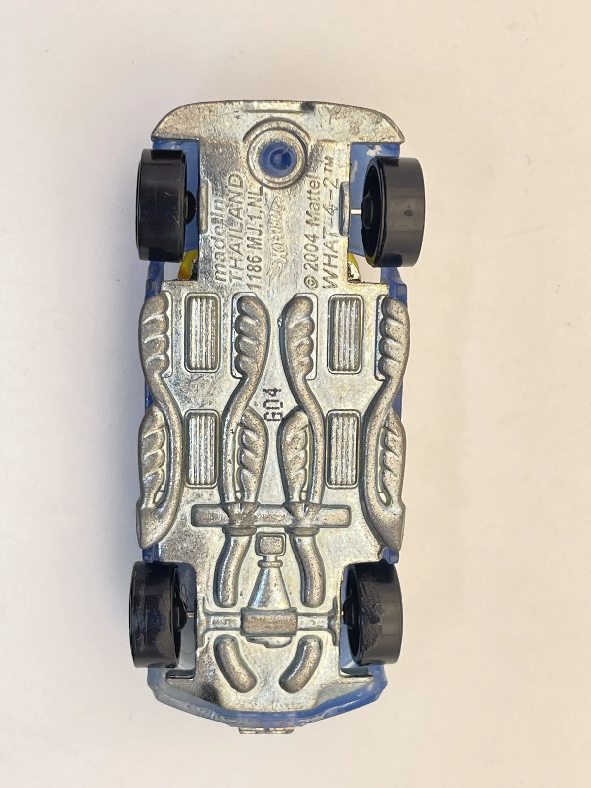 WHAT-4-2, Hot Wheels 2004, Resoraki, Die cast, Niebieski Przeźroczysty 1:64 – zdjęcie 7