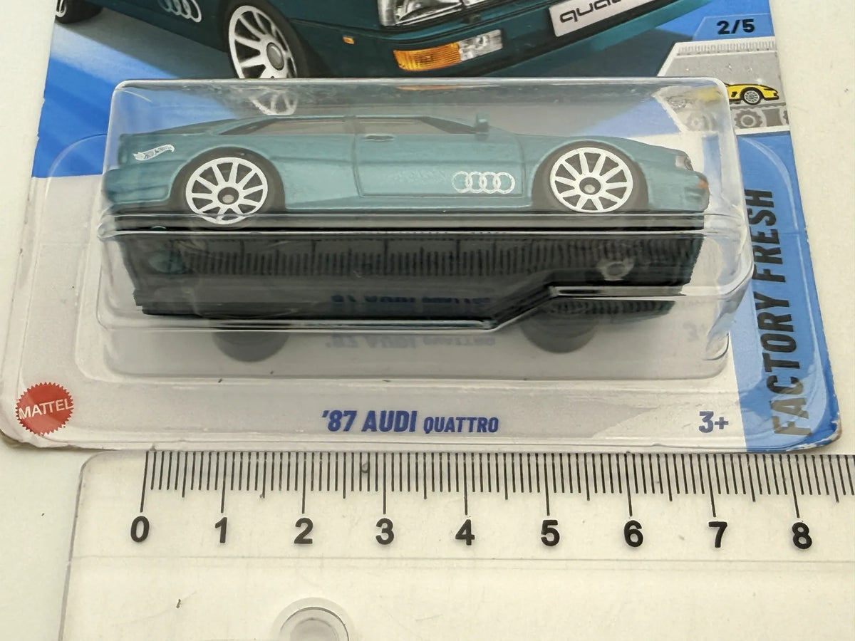 '87 Audi Quattro Factory Fresh Hot Wheels 2024 Turkusowy 1:64 – zdjęcie 7
