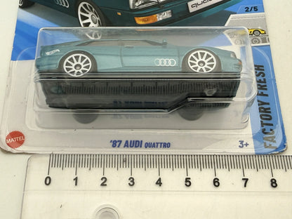 '87 Audi Quattro Factory Fresh Hot Wheels 2024 Turkusowy 1:64 – zdjęcie 7