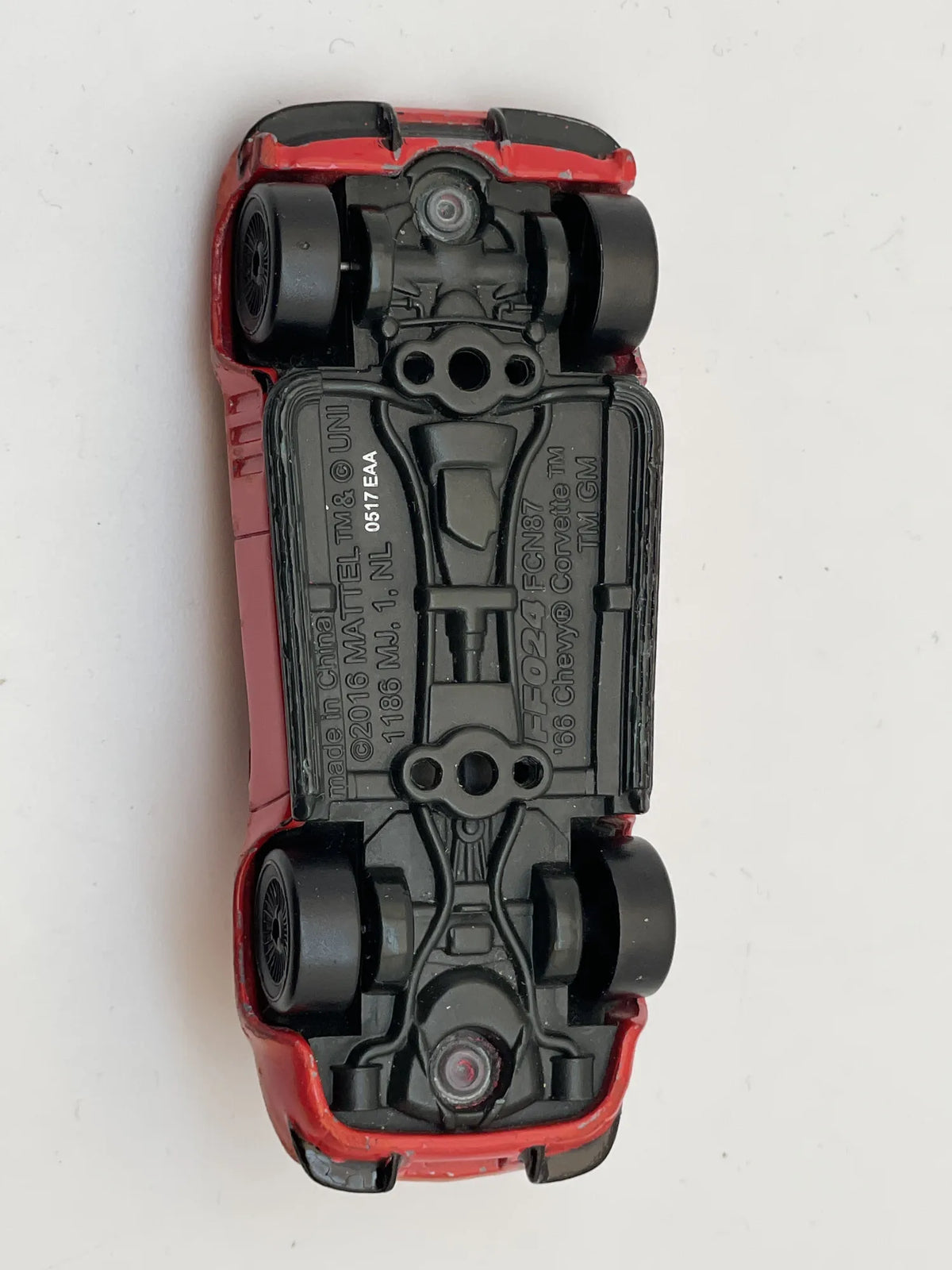 1966 CHEVY CORVETTE, Hot Wheels 2016, Die cast FF024 FCN87, Czerwony, 1:64, – zdjęcie 7