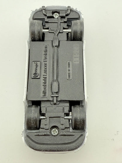 MITSUBISHI LANCER EVOLUTION, Bburago, Die cast 11524, Biały, 1:64, Resoraki – zdjęcie 7