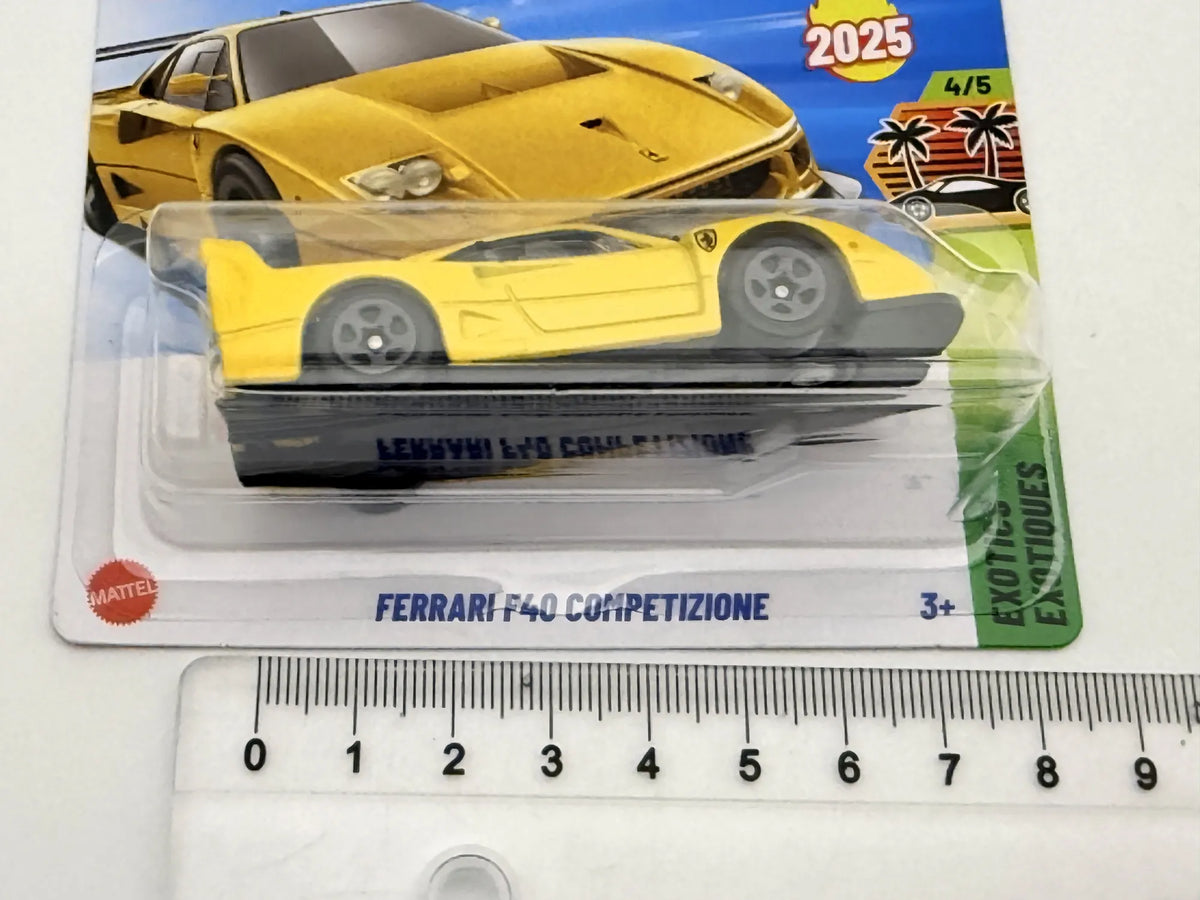 FERRARI F40 COMPETIZIONE + Protektor, Hot Wheels 2025, JBB92, Żółty, 1:64 – zdjęcie 7