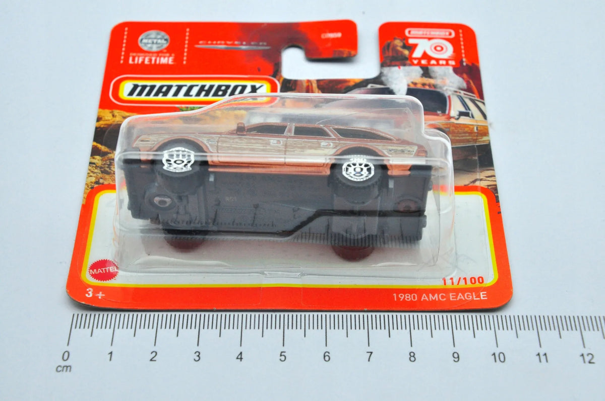 1980 AMC EAGLE, Matchbox, Resoraki, Die cast Hlc66-La10, Brązowy, 1:64 – zdjęcie 7