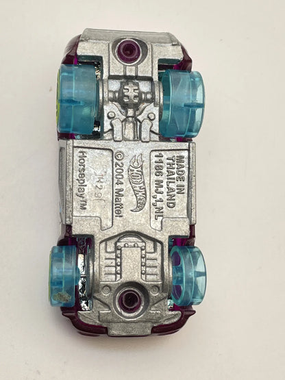HORSEPLAY, Hot Wheels 2004 Resoraki Die cast 1429 Fiolet przeźroczysty 1:64 – zdjęcie 7
