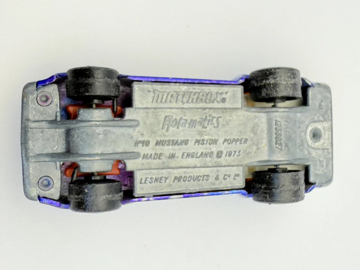 1970 MUSTANG PISTON POPPER, Matchbox, Made in England, Resoraki, 1:64 – zdjęcie 7