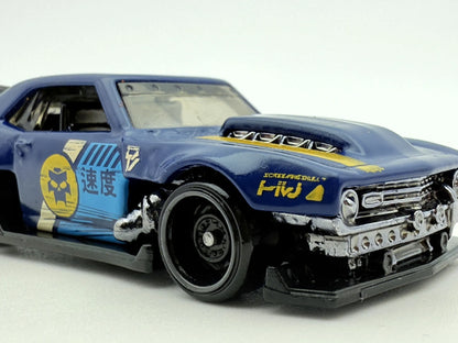 Custom '68 Camaro Hot Wheels Niebieska 1:64 – zdjęcie 7