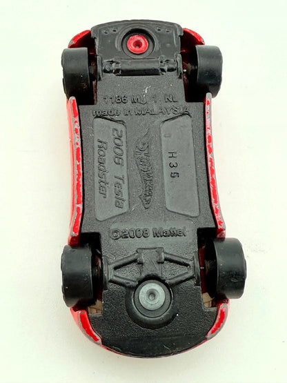 2008 TESLA ROADSTER, Hot Wheels, Resoraki, Die cast 7186, Czerwony, 1:64 – zdjęcie 7