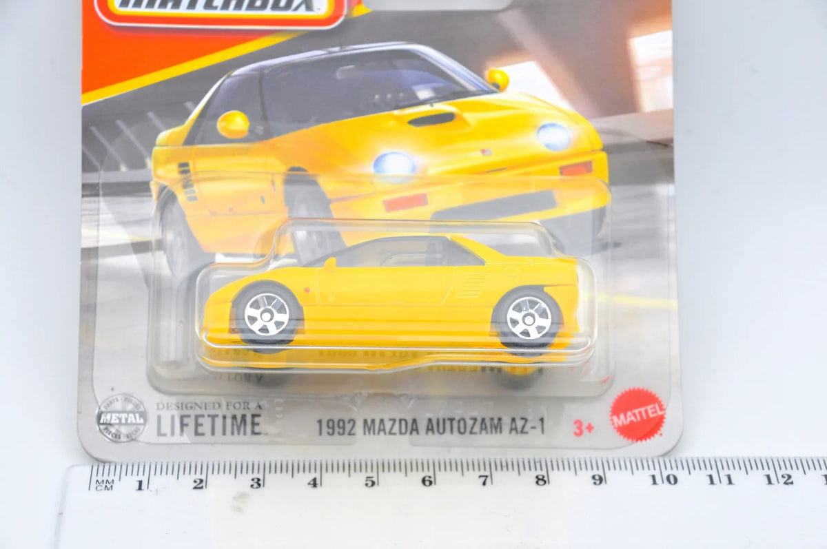 1992 MAZDA AUTOZAM AZ-1 Matchbox 2024 Żółty 1:64 – zdjęcie 7