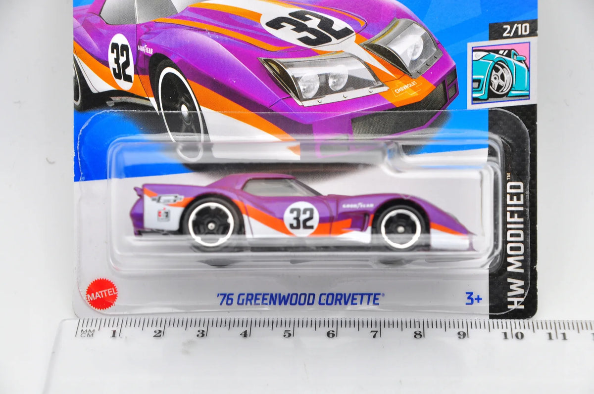 76 GREENWOOD CORVETTE Hot Wheels 2024 Fioletowy, 1:64 – zdjęcie 7