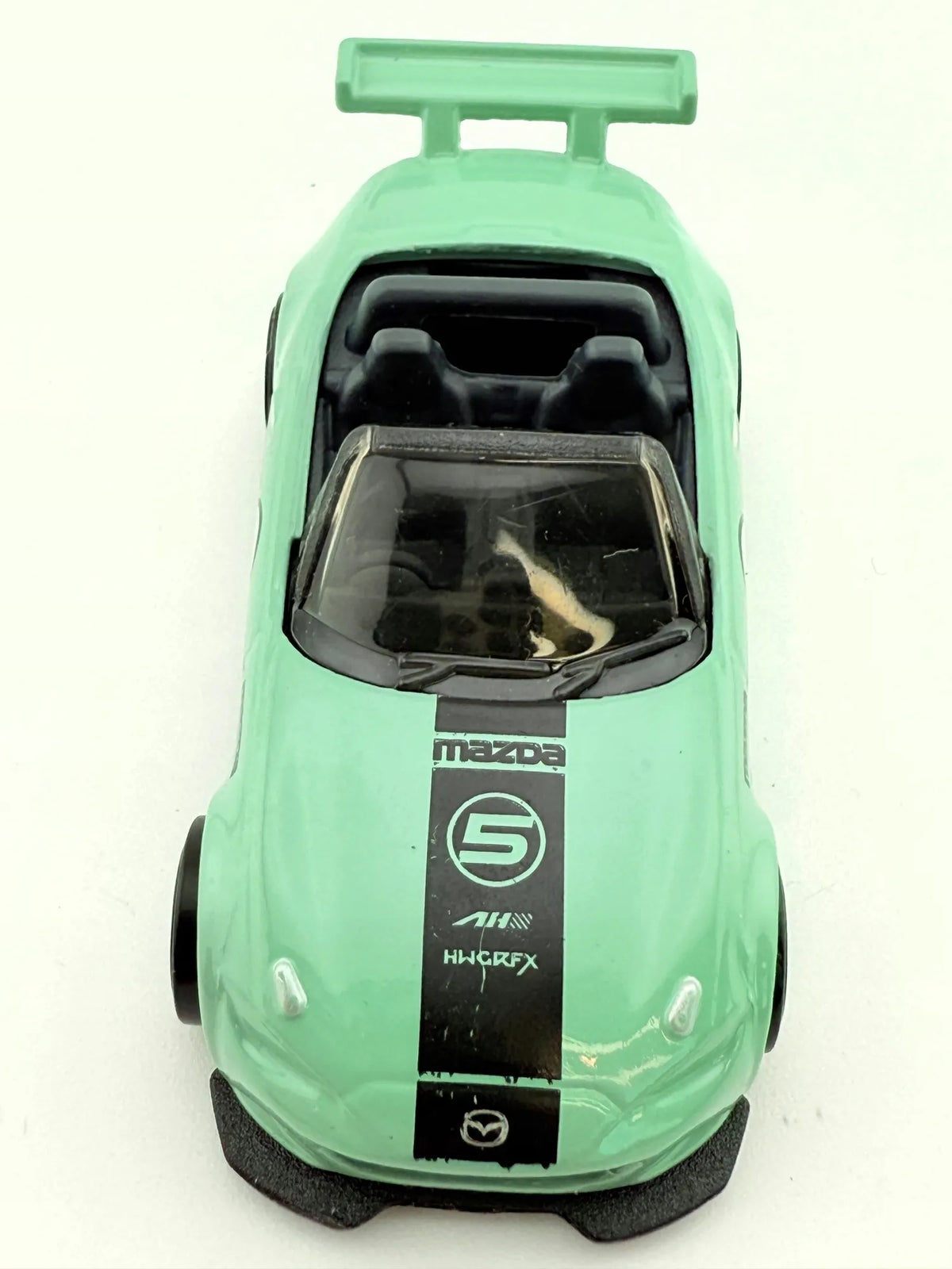 MAZDA MX-5 MIATA, Hot Wheels 2015, Die cast DHP05, Miętowy, 1:64, Resoraki – zdjęcie 7