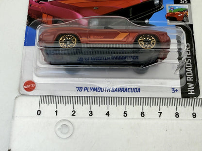 '70 Plymouth Barracuda HW Roadsters Hot Wheels 2024 Pomarańczowy 1:64 – zdjęcie 7