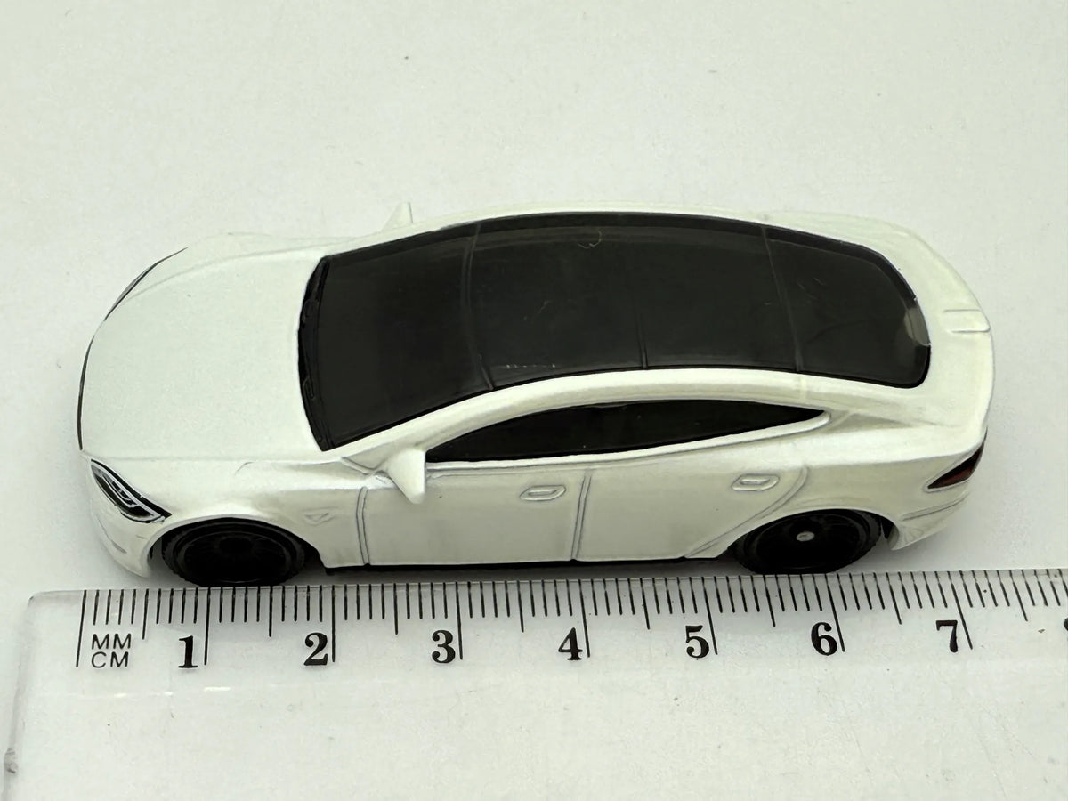 Tesla Model S Matchbox 2022 Biały 1:64 Sedan – zdjęcie 7