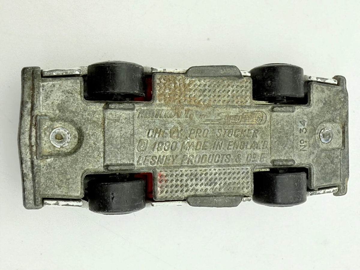 Chevy Pro Stocker Matchbox 1980 Biały 1:64 Made in England 2xMetal – zdjęcie 7