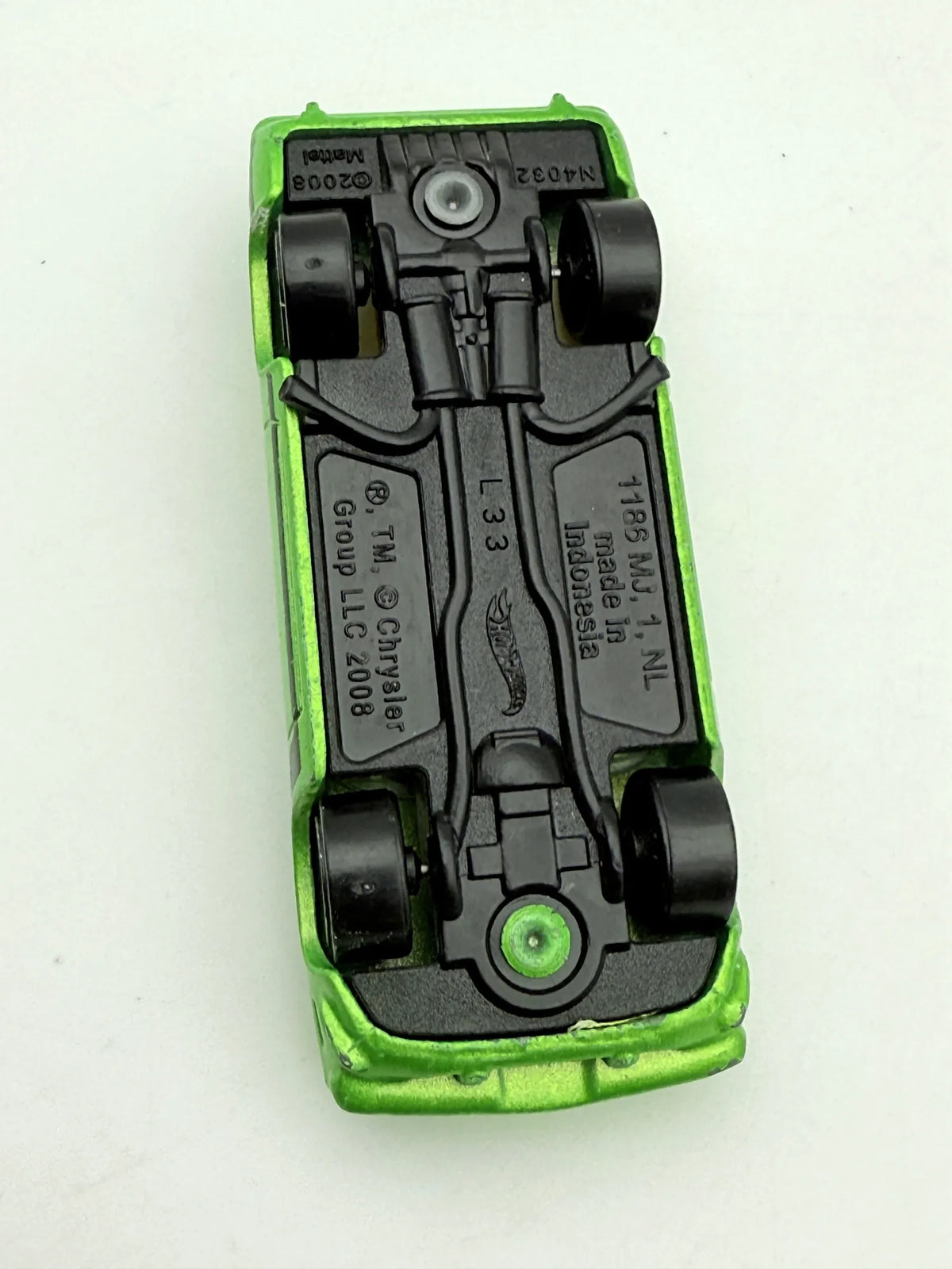 Plymouth AAR Cuda, Hot Wheels 2008, Die cast N4032, Resoraki, Zielony, 1:64 – zdjęcie 7