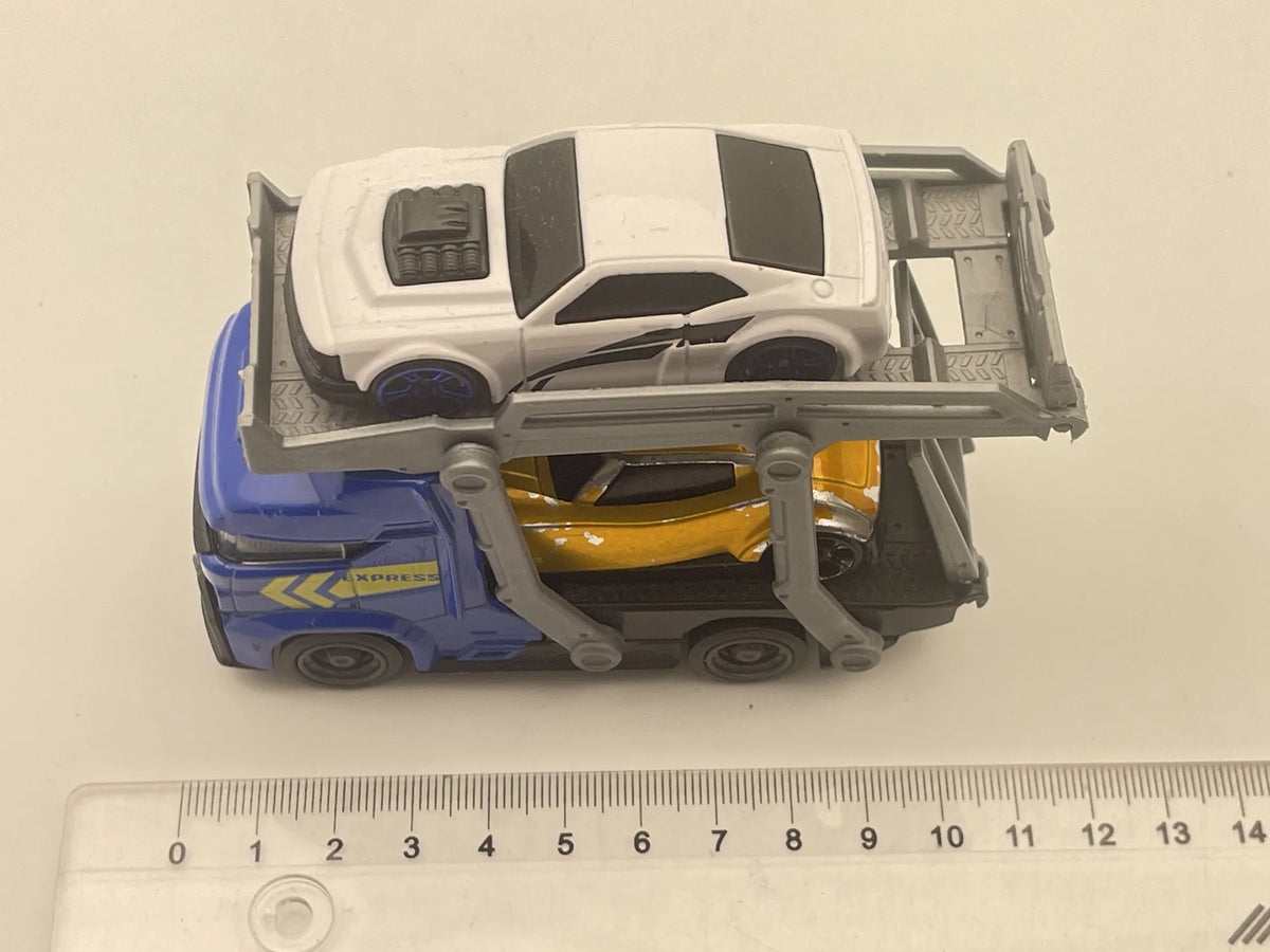 Car Transporter Zestaw Ciężarówka i 2 Resoraki 1:64 – zdjęcie 7