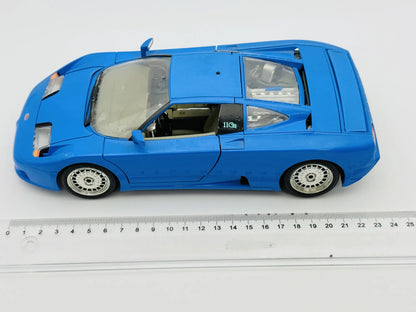 Bugatti EB110 Bburago 1991 1:18 Made in Italy Luzak Niebieski – zdjęcie 7