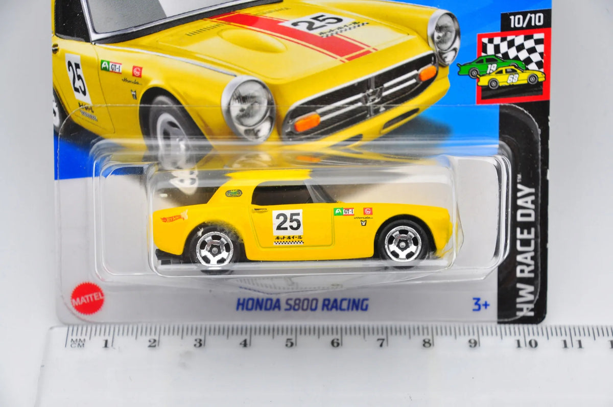 HONDA S800 RACING, Hot Wheels 2024, Die cast HRY58, Żółty, 1:48, Resoraki – zdjęcie 7