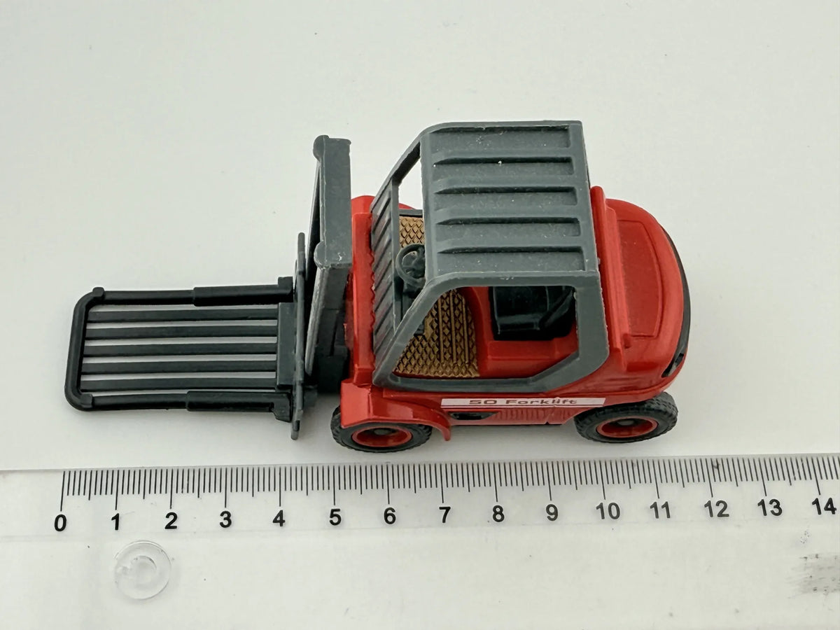WÓZEK WIDŁOWY 50 FORKLIFT, Teama, Die cast, Czerwony, 1:32, Resoraki – zdjęcie 7