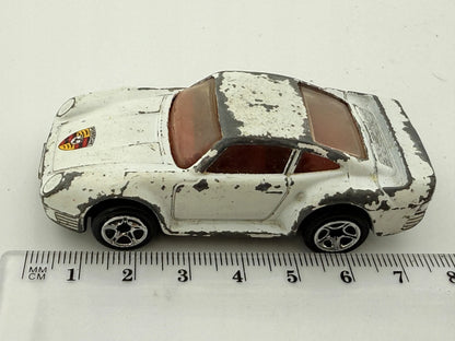 PORSCHE 959, Matchbox, Resoraki, Die cast 19, Biały, 1:64 – zdjęcie 7