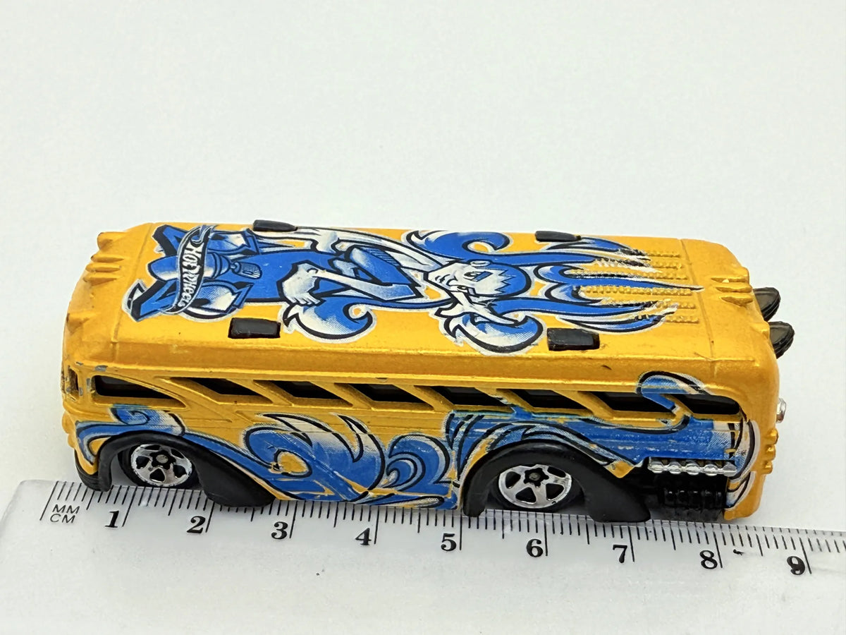 Surfin' School Bus Hot Wheels Żółty 1:64 – zdjęcie 7
