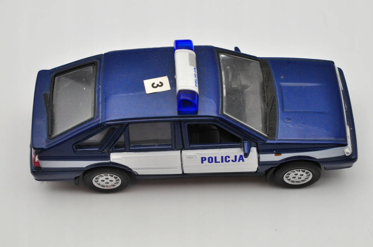 POLONEZ CARO PLUS POLICJA Welly 1:43 Niebiesko-Biały – zdjęcie 7