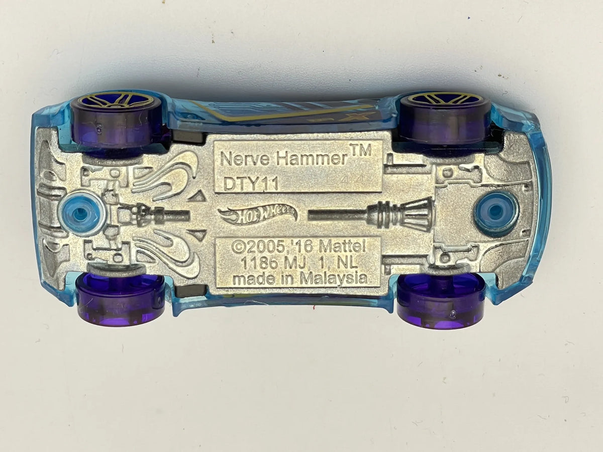 NERVE HAMMER, Hot Wheels 2005, Die cast DTY11, Niebieski Przeźroczysty 1:64 – zdjęcie 7