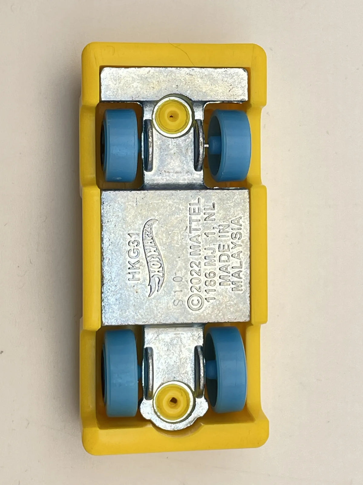Brick Blaster, Hot Wheels 2022, Die cast HKG31, Resoraki Klocki, Żółty 1:64 – zdjęcie 7