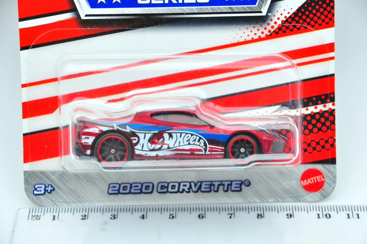 2020 Corvette Stars & Stripes Hot Wheels 2023 Czerwony 1:64 – zdjęcie 7