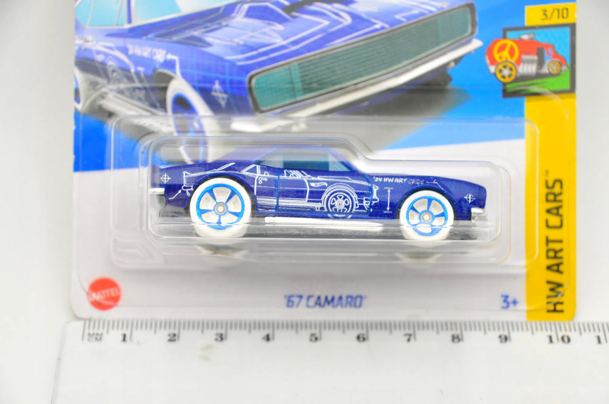 '67 CAMARO, Hot Wheels 2024, Resoraki, Die cast Htb74-N521, Niebieski, 1:64 – zdjęcie 7