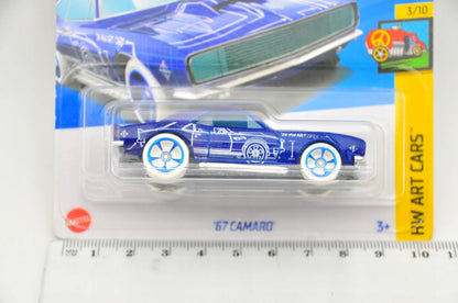 '67 CAMARO, Hot Wheels 2024, Resoraki, Die cast Htb74-N521, Niebieski, 1:64 – zdjęcie 7