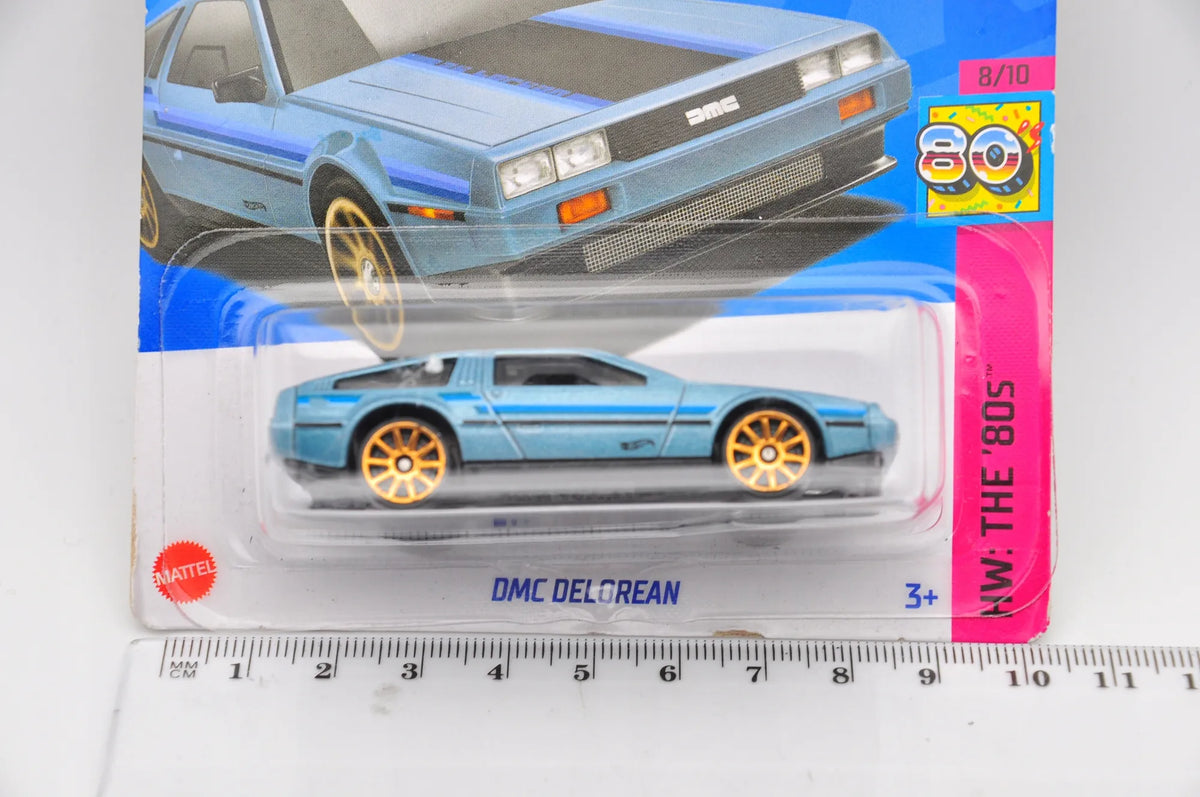 DMC DELOREAN, Hot Wheel 2023, Resoraki, Die cast Hkg84-M521, Niebieski 1:64 – zdjęcie 7