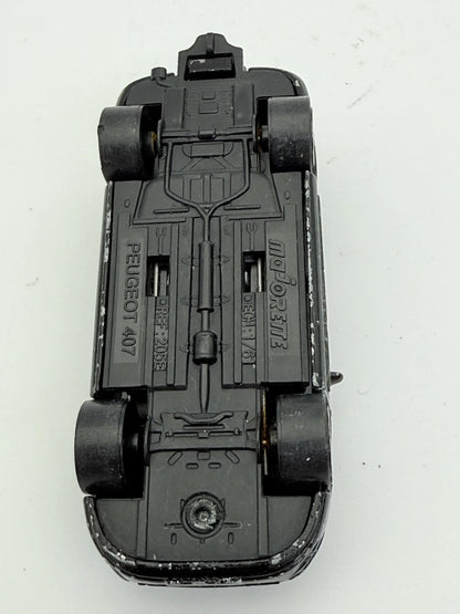 Peugeot 407, Majorette, Resoraki, Die cast 1:64, czarny – zdjęcie 7
