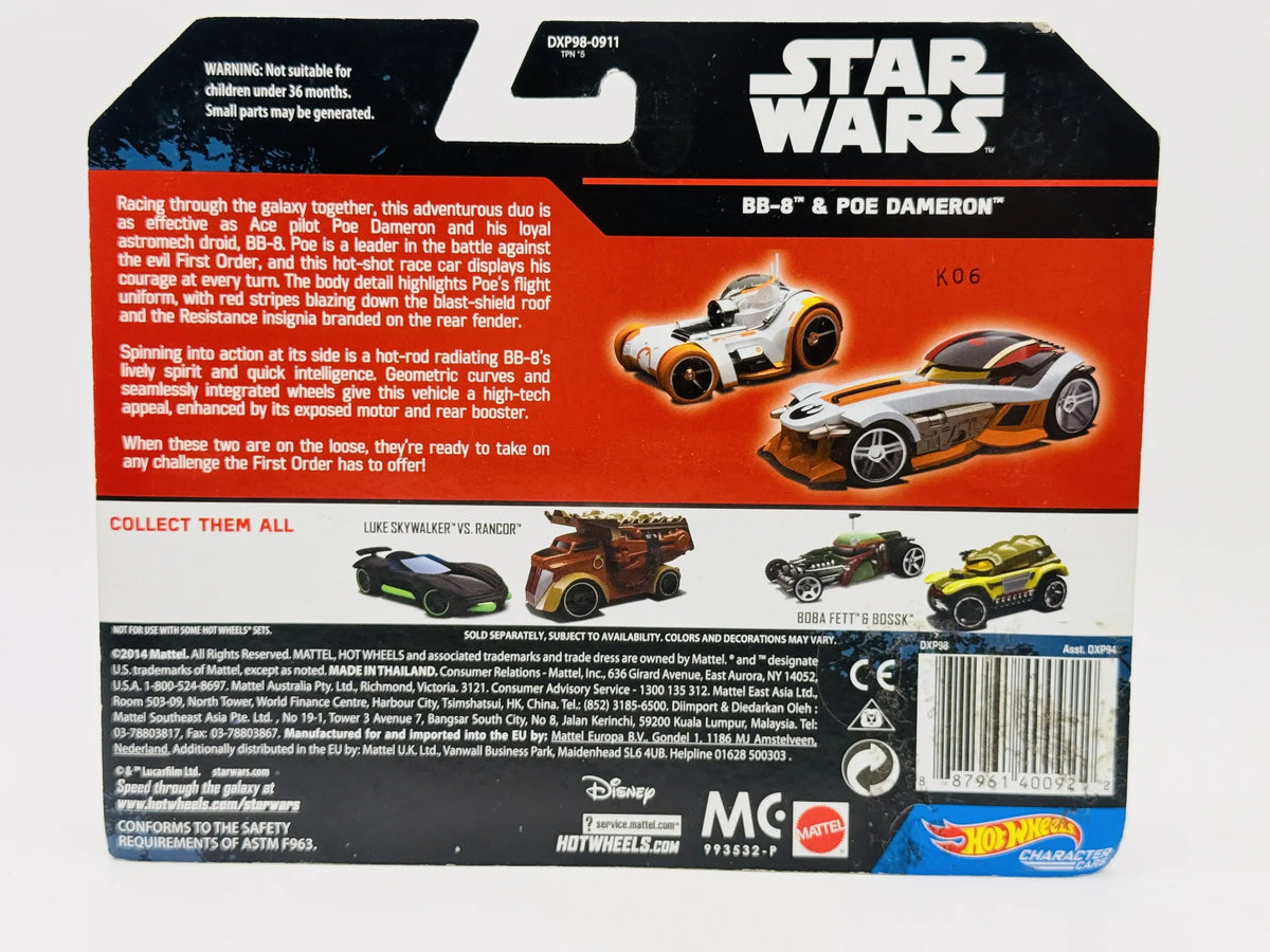 Bb-8 & Poe Dameron Hot Wheels 2014 Star Wars 1:64 Blister – zdjęcie 7
