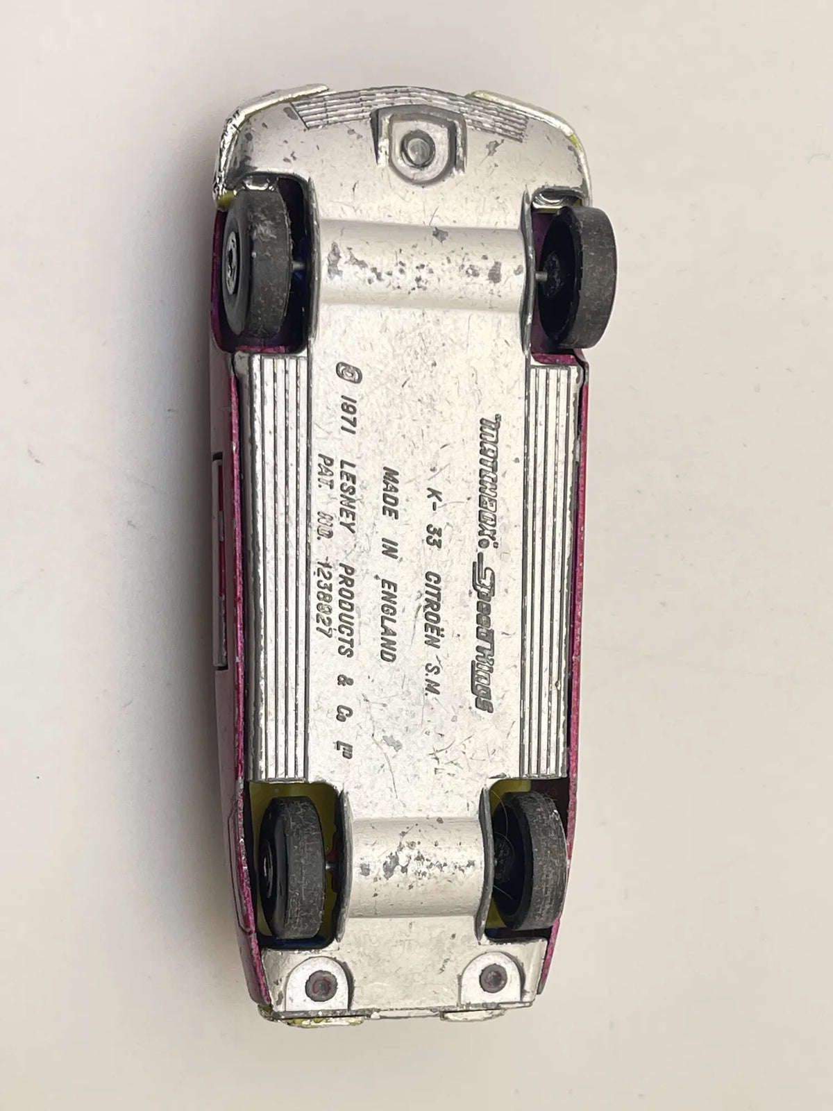 CITROEN S.M., Matchbox 1971, Made in England, Resoraki, K-33, Bordowy, 1:43 – zdjęcie 7
