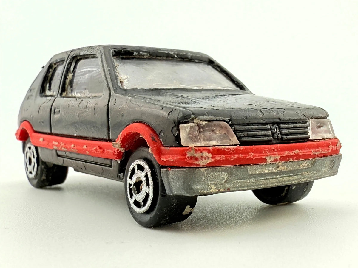 PEUGEOT 205 GTI, Majorette, Made in France, Die cast N 281, Czarny, 1:53 – zdjęcie 7