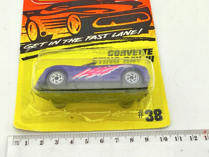 CORVETTE STING RAY III, Matchbox, Resoraki, Die cast #38, Niebieski, 1:64 – zdjęcie 7