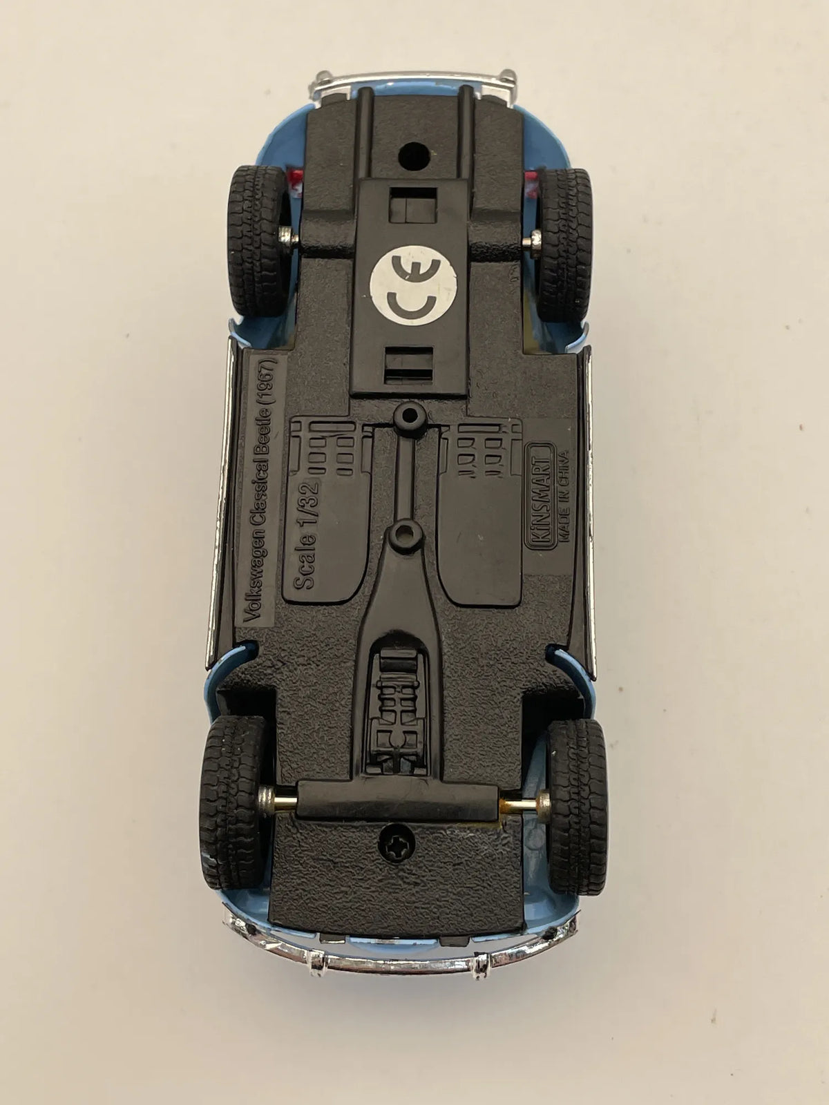 VOLKSWAGEN CLASSICAL BEETLE 1967, Kinsmart, Vintage Die cast Niebieski 1:32 – zdjęcie 7