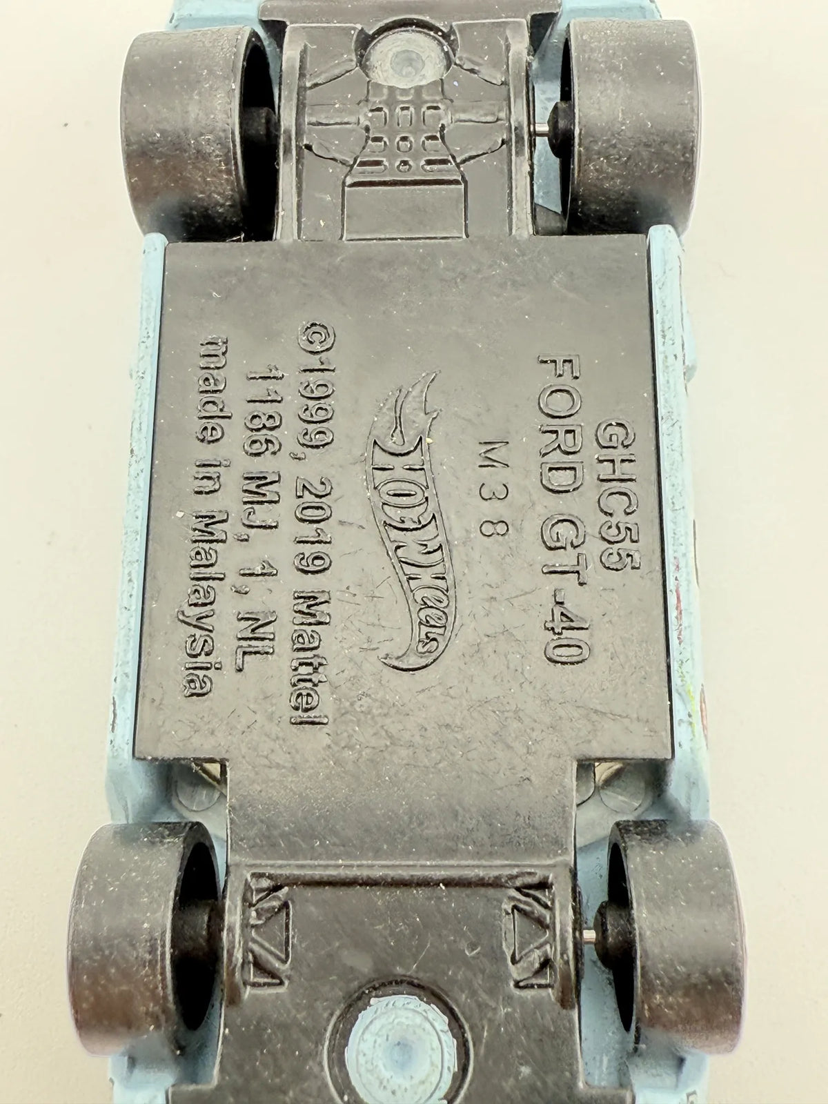 FORD GT-40, Hot Wheels 1999-2019, Die cast GHC55, Błękitny, 1:64, Resoraki – zdjęcie 7