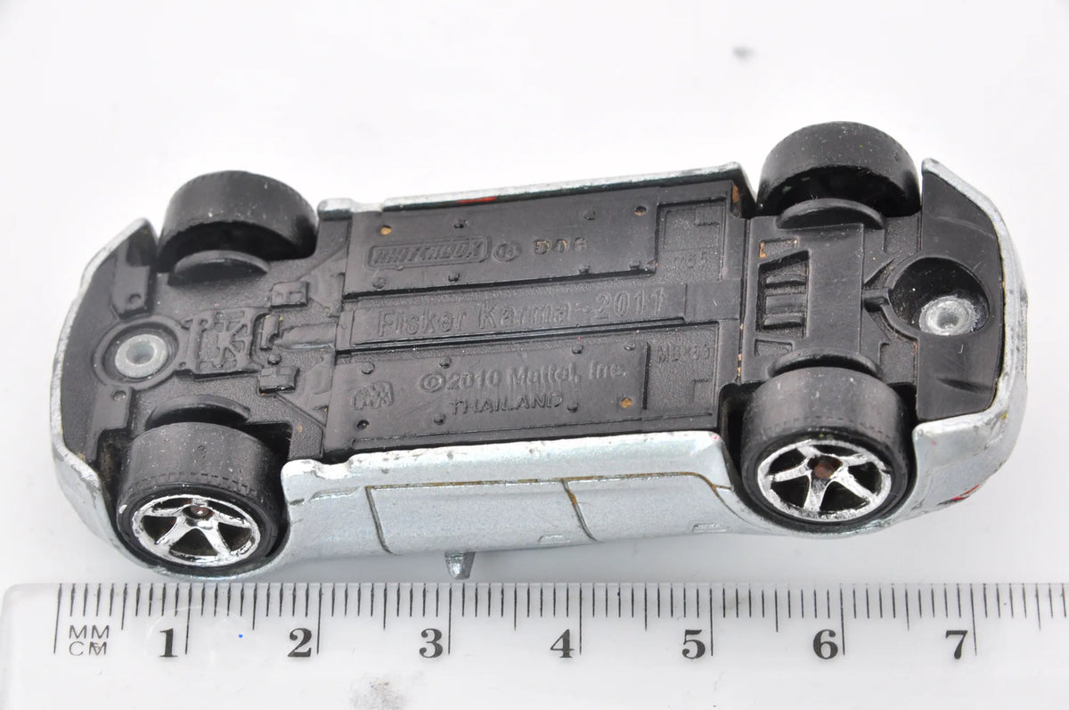 Fisker Karma, Matchbox 2010, Die cast Resoraki, Srebrny, 1:64 – zdjęcie 7