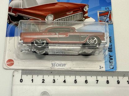 '55 Chevy Bel Air Hot Wheels 2022 Czerwony 1:64 Samochód osobowy – zdjęcie 7